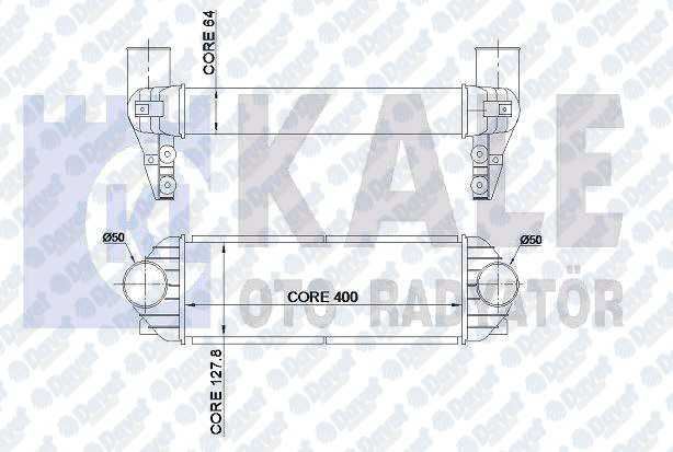 KALE 020CAC060 Turbo Radyatoru (Intercooler) Ford Transit Connect (V227) 1.8 Tdci 02>13 (Al/Al)